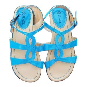 Girls Sz 4 Childrens Place Teal Strappy Sandals